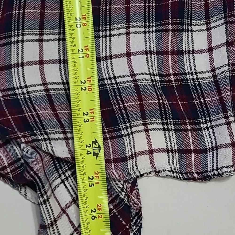 Lucky Brand Plaid Button-Up Lightweight Flannel Shirt size Large